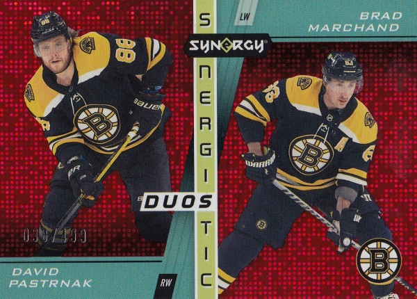 insert karta PASTRŇÁK/MARCHAND 21-22 Synergy Synergistic Duos Stars Red /499